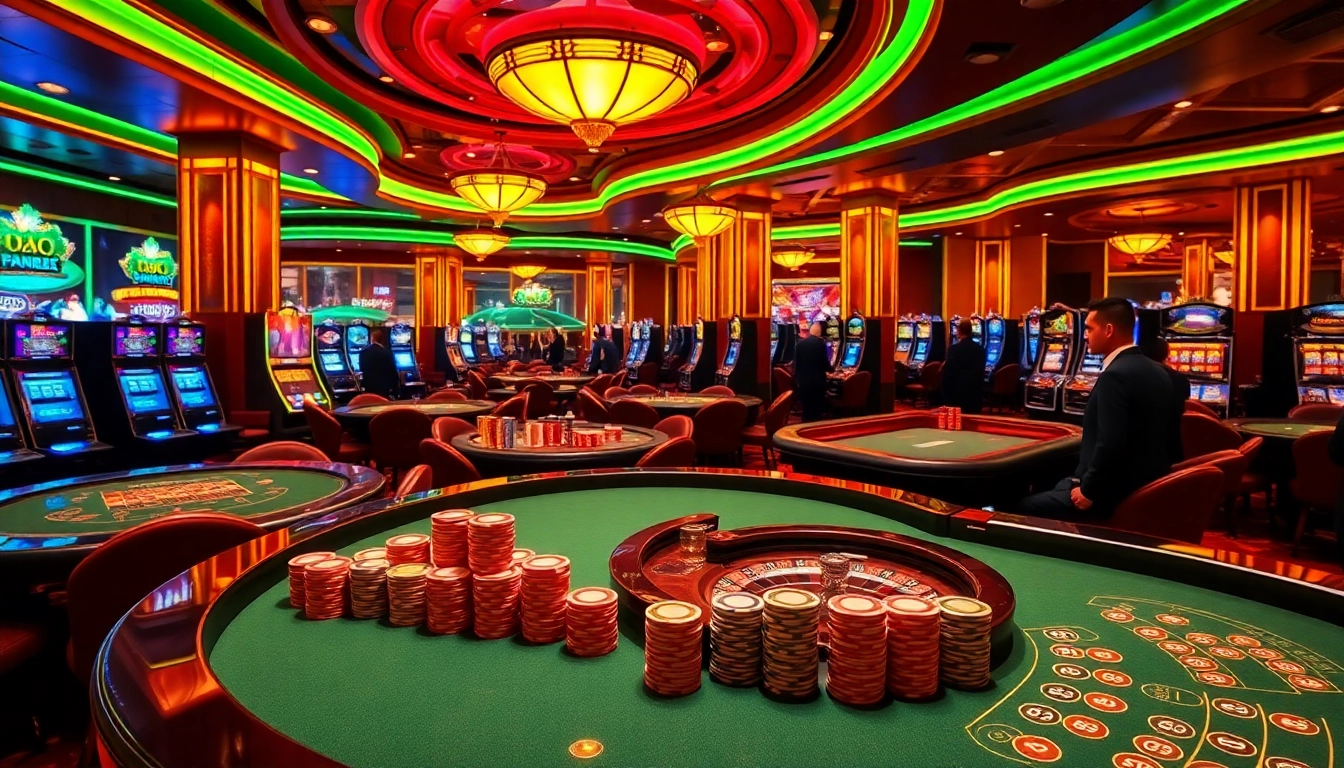Explore the vibrant atmosphere of gambling at 'new 88' casino with players at poker tables and engaging slot machines.