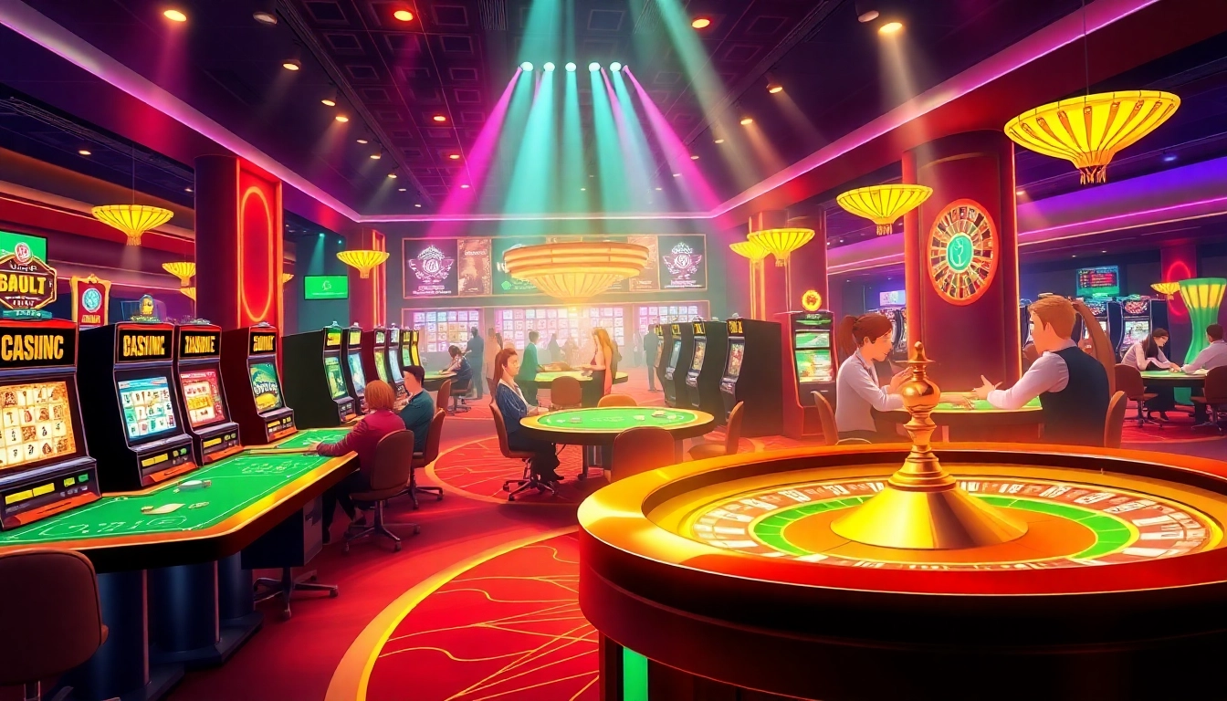 Experience the excitement at uu88.com with players enjoying live poker and colorful slot machines.