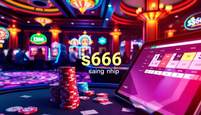 Experience thrilling gameplay and s666 đăng nhập at diverse casino tables, surrounded by lively gamblers.