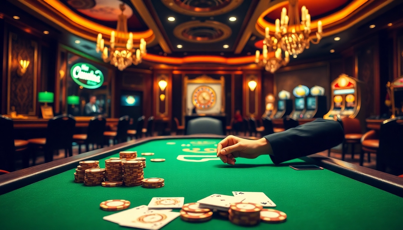 Experience the thrill of gambling at https://jun88bet.net/ with vibrant poker chips and radiant slot machines.